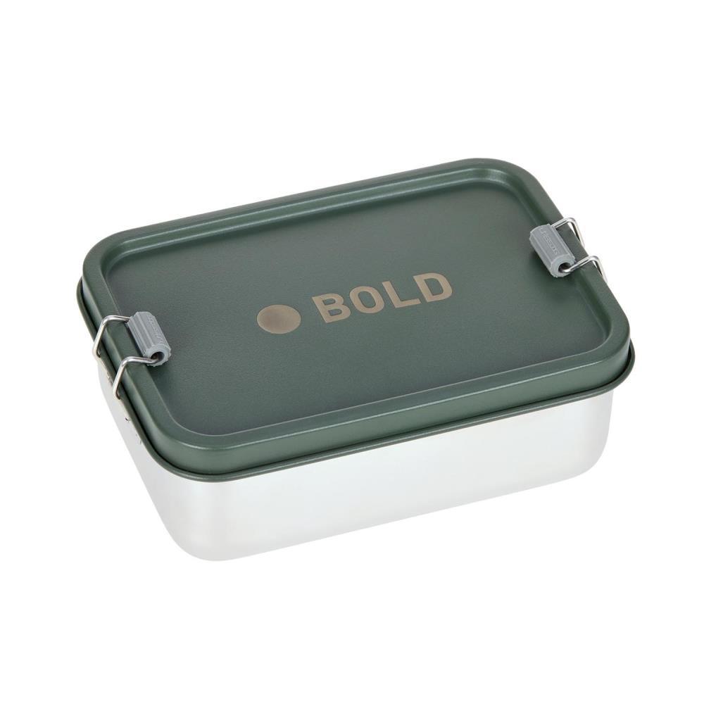 Lässig Bold Dark Olive Edelstahl Brotdose