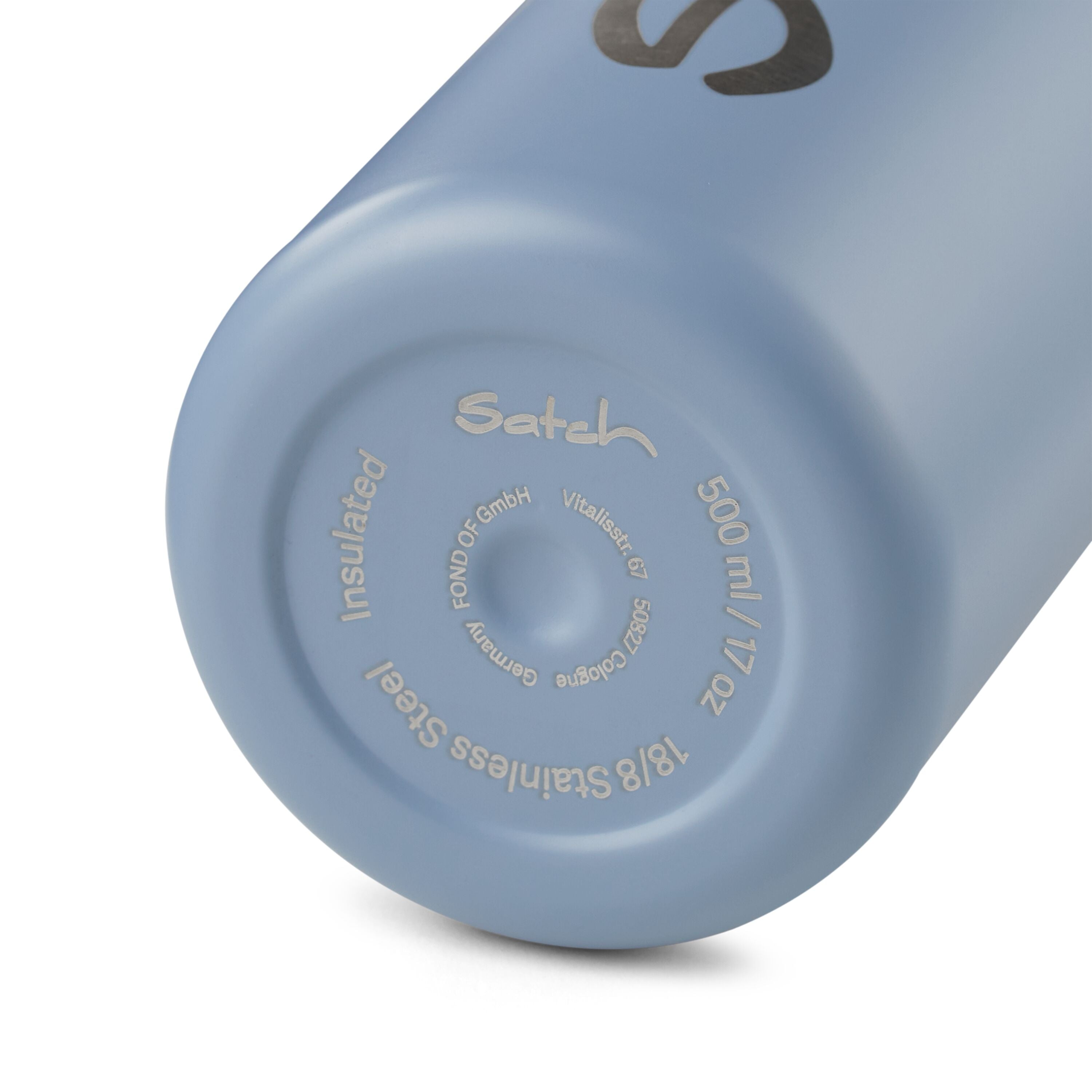 satch Trinkflasche 0,5 Liter Edelstahl Nordic Ice Blue Skandi Edition