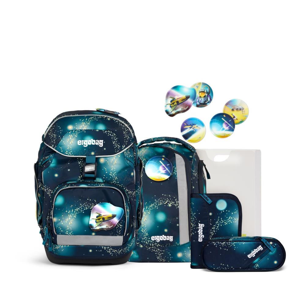 Ergobag Pack RaumfahrBär Galaxy Glow Edition Schulrucksack Set 6tlg.