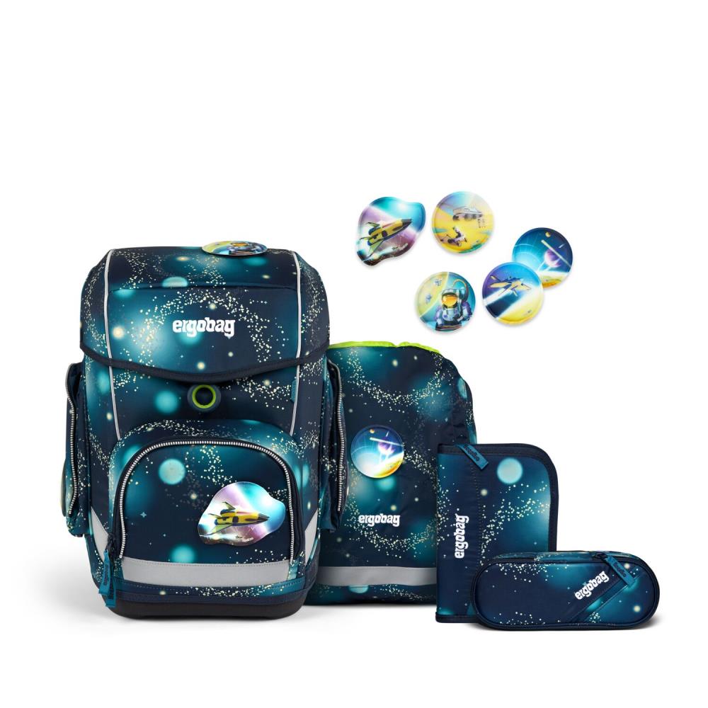 Ergobag Cubo RaumfahrBär Galaxy Glow Edition Schulranzen Set 5tlg.