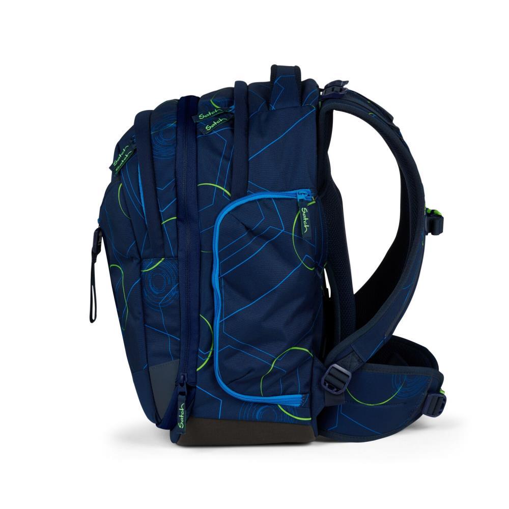Satch Match Blue Tech Pencil Slider Light Edition Schulrucksack Set 3tlg.