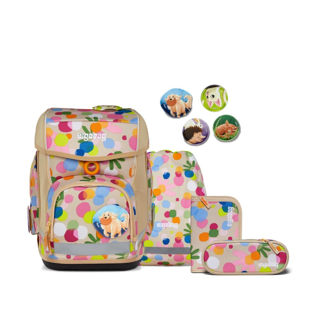 Ergobag Cubo Flower PowBär Eco Hero Edition Schulranzen Set 5tlg.