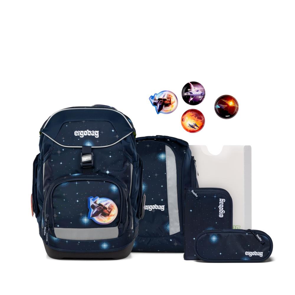 Ergobag Pack KoBärnikus Galaxy Glow Edition Schulrucksack Set 6tlg.