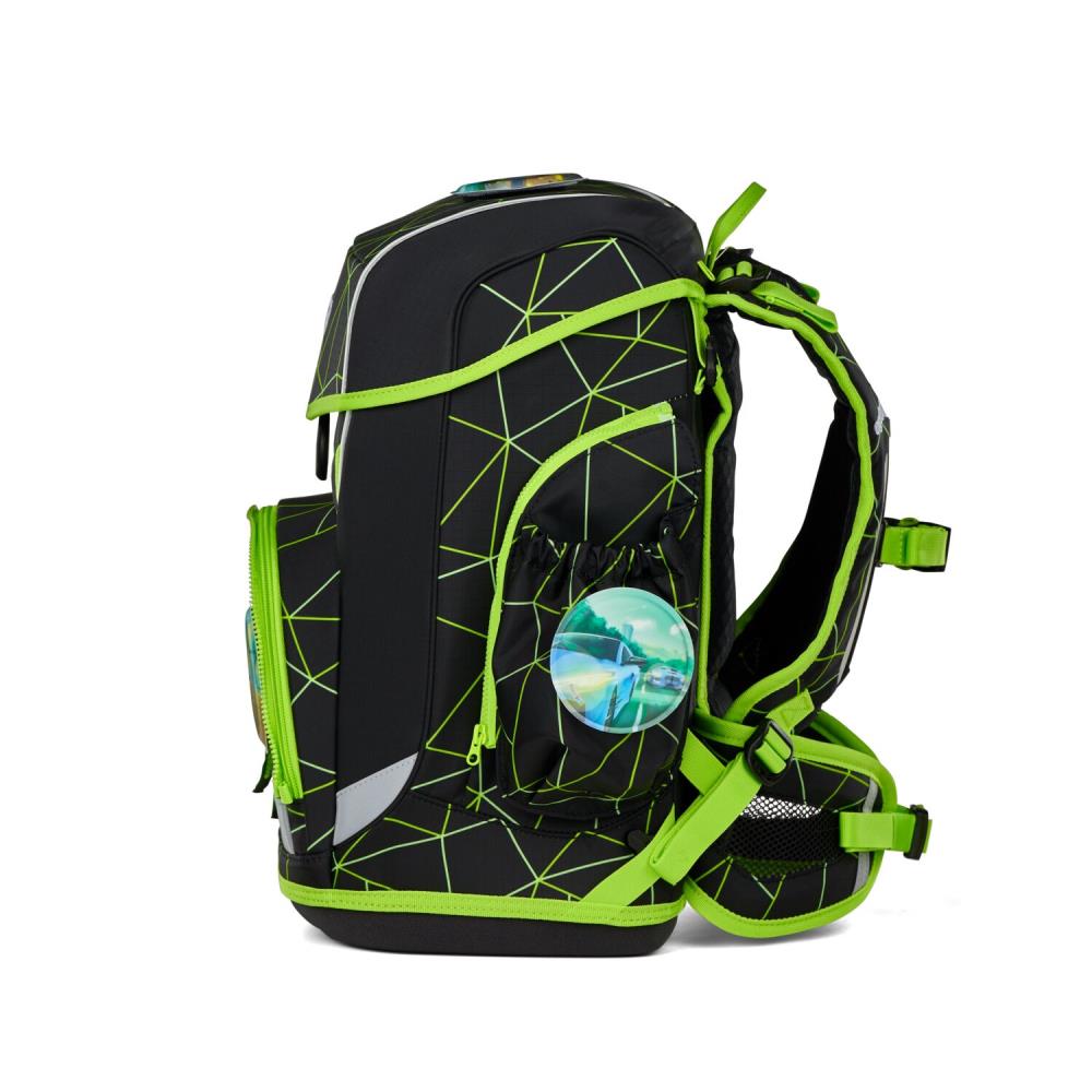 Ergobag Cubo Light CyBär Race Lumi Edition Schulranzen Set 6tlg.