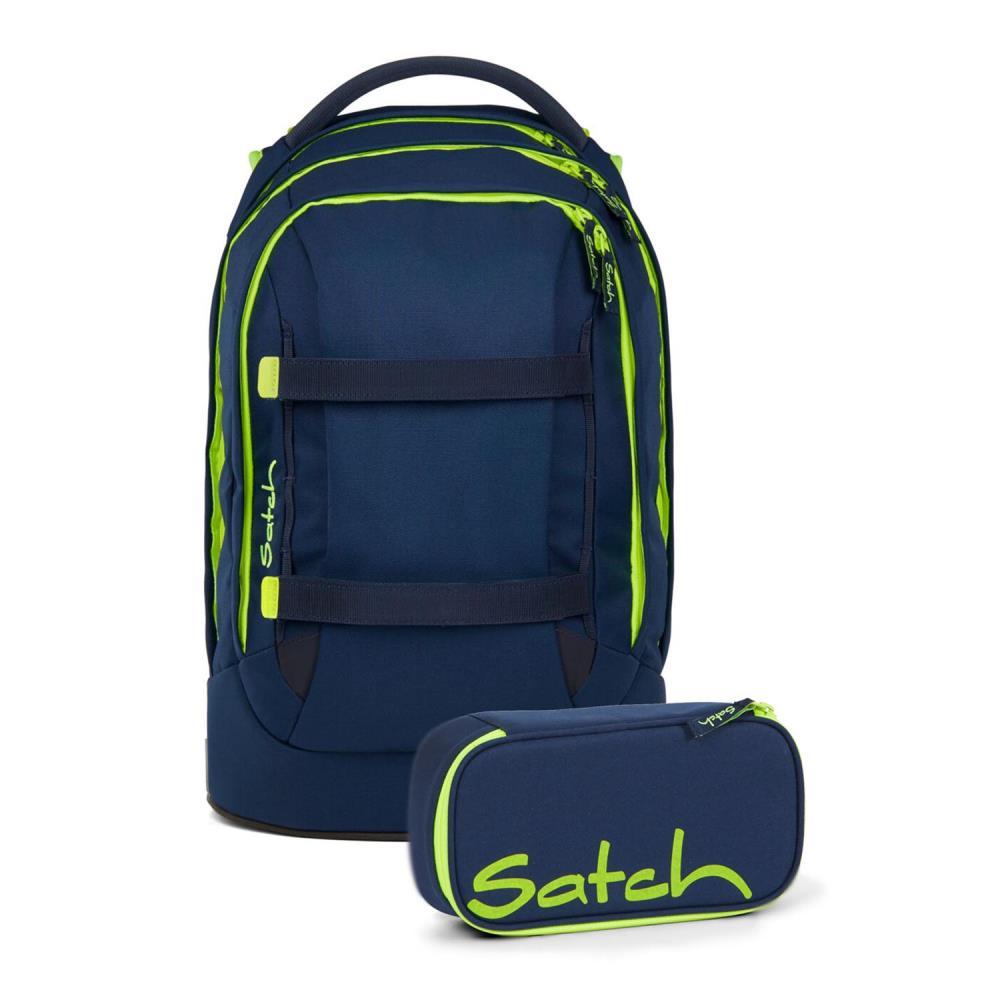 Satch Pack Toxic Yellow Schulrucksack Set 2tlg.