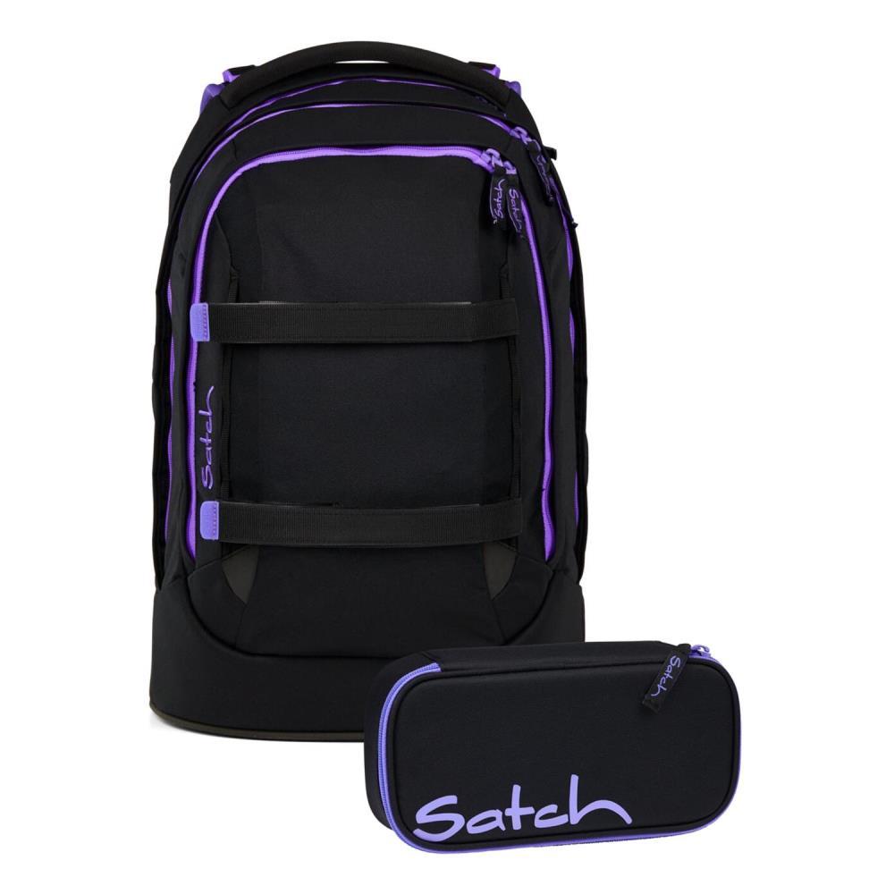 Satch Pack Purple Phantom Schulrucksack Set 2tlg.