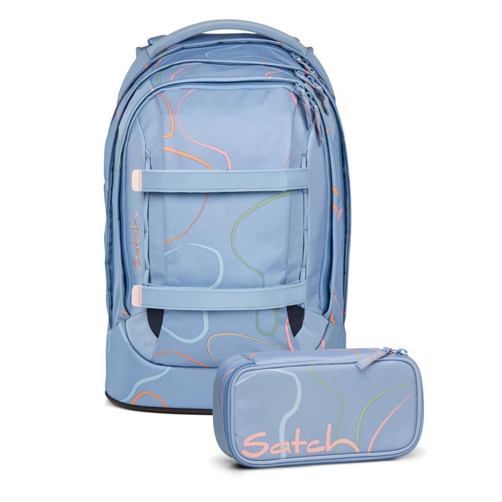 Satch Pack Vivid Blue Schulrucksack Set 2tlg.
