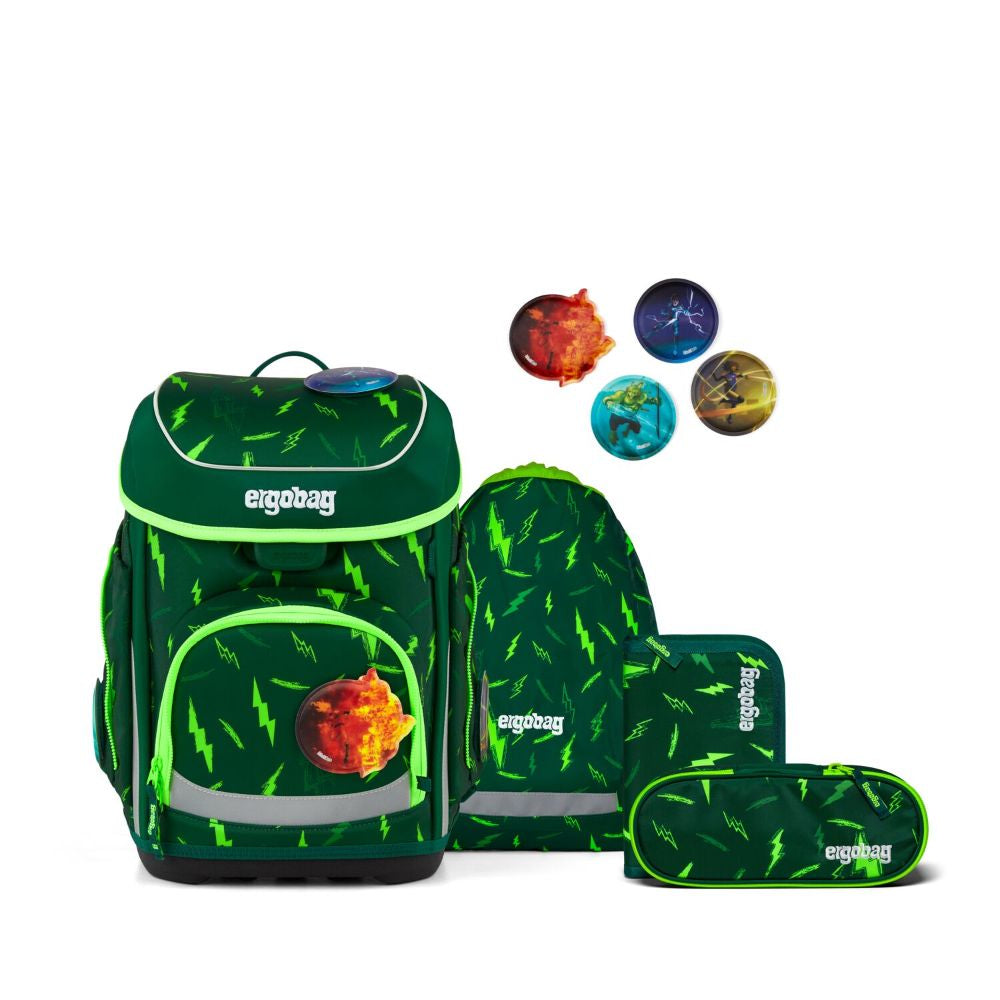 Ergobag Cubo Bärtastisch Color Flash Edition Schulranzen Set 5tlg.