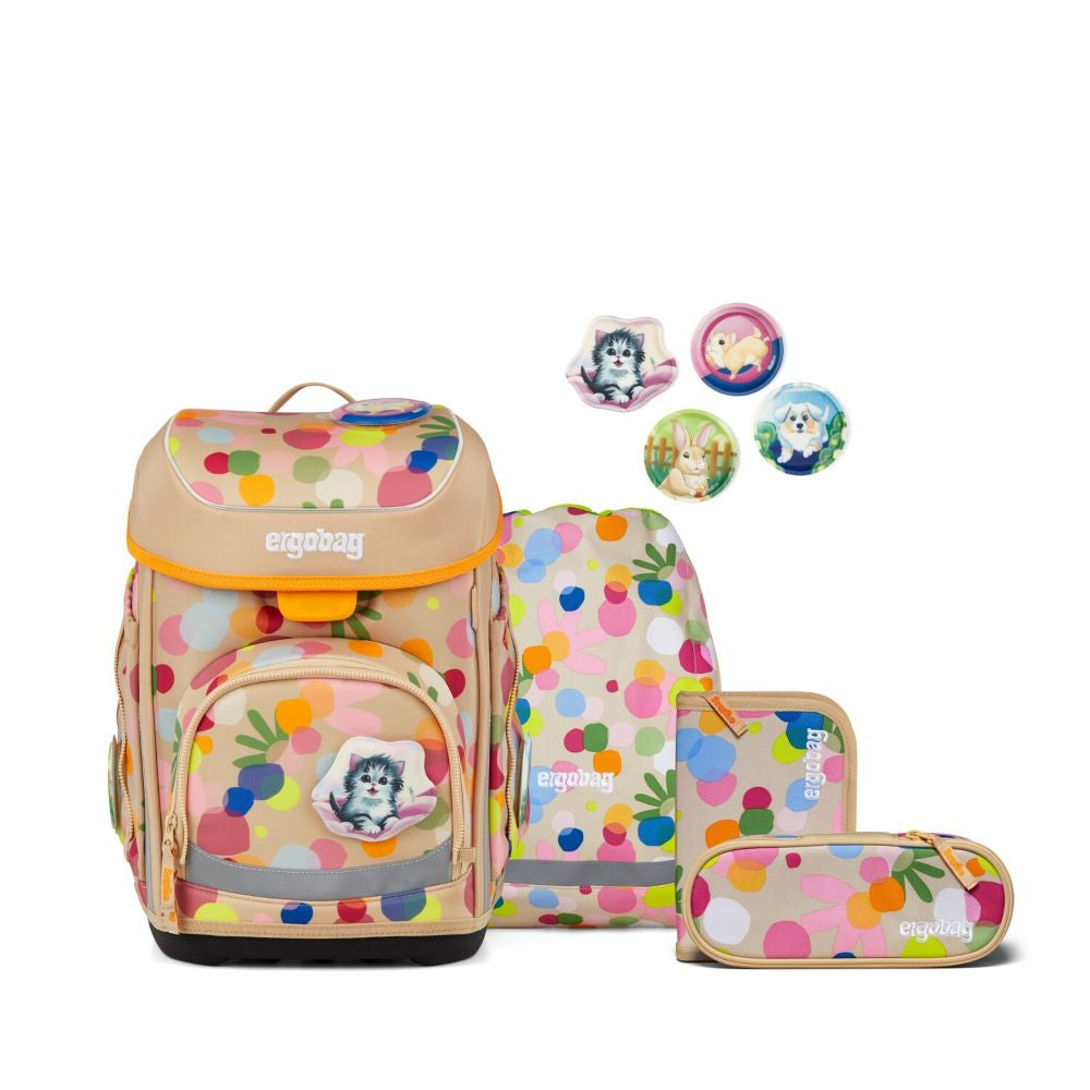 Ergobag Cubo Flower PowBär Schulranzen Set 5tlg