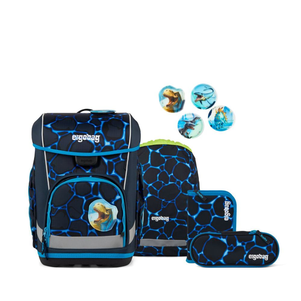 Ergobag Cubo Light Bärassic Garden Color Flash Edition Schulranzen Set 5tlg.