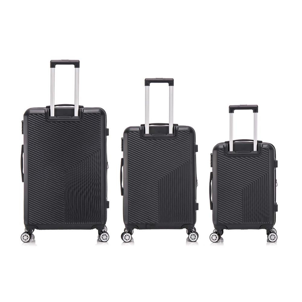 Herolite Berlin Schwarz 4-Doppelrollen Trolley Set 3tlg.