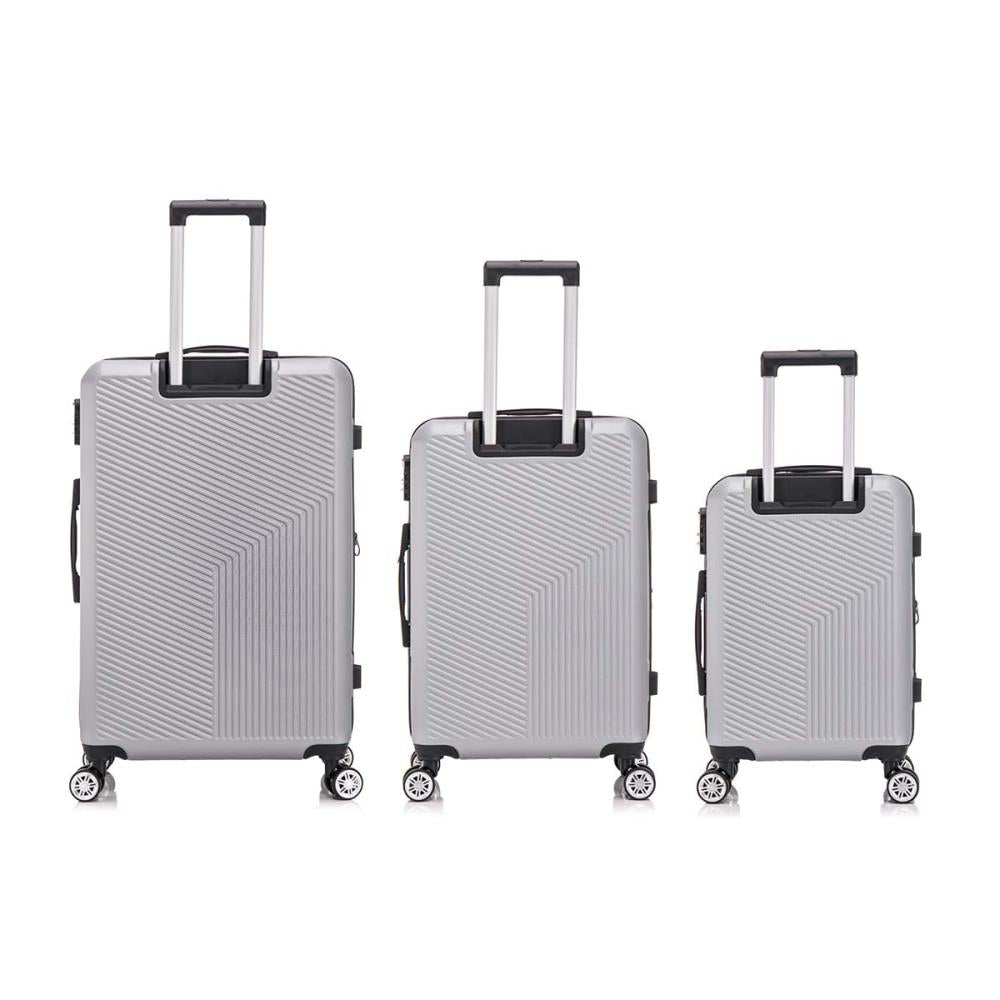 Herolite Rom Silbergrau 4-Doppelrollen Trolley Set 3tlg.