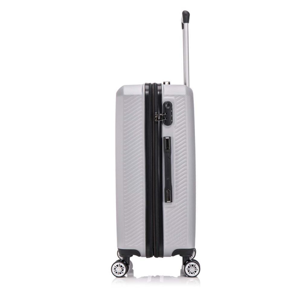 Herolite Rom Silbergrau 4-Doppelrollen Trolley M 67 cm