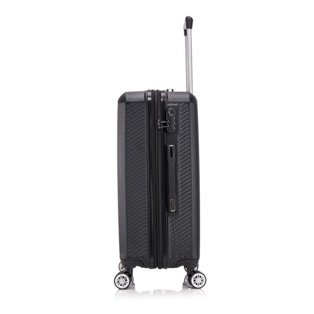 Herolite Berlin Schwarz 4-Doppelrollen Trolley Set 3tlg.