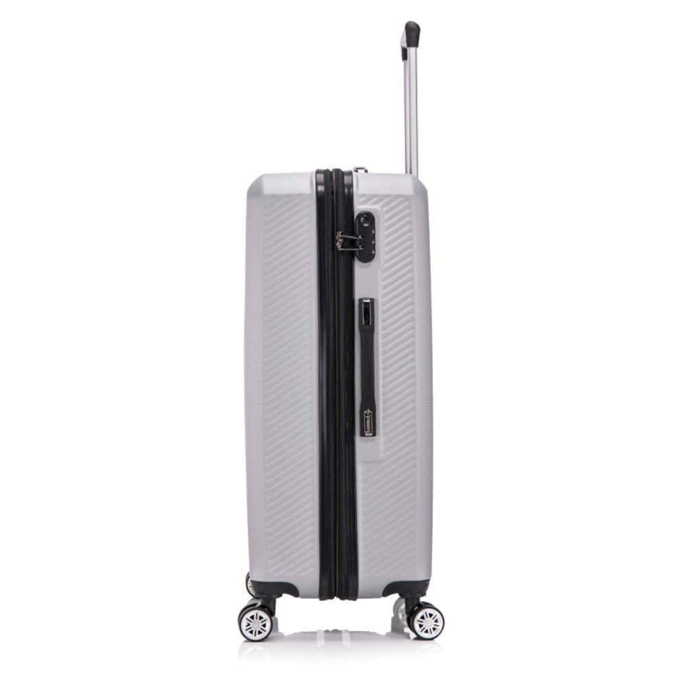 Herolite Rom Silbergrau 4-Doppelrollen Trolley L 77 cm