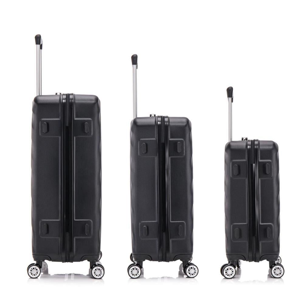 Herolite New York Schwarz 4-Doppelrollen Trolley Set 3tlg.