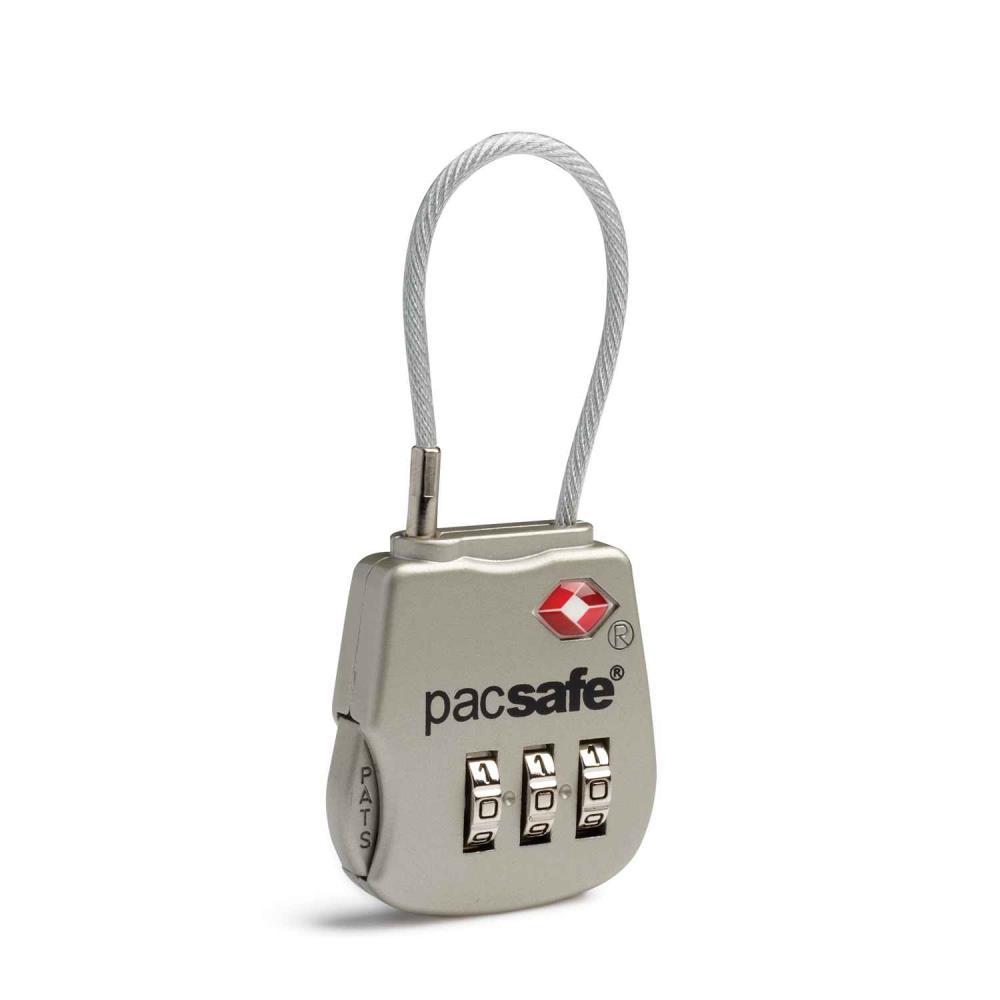 Pacsafe 800 Combination Cable Padlock Silver Schloss