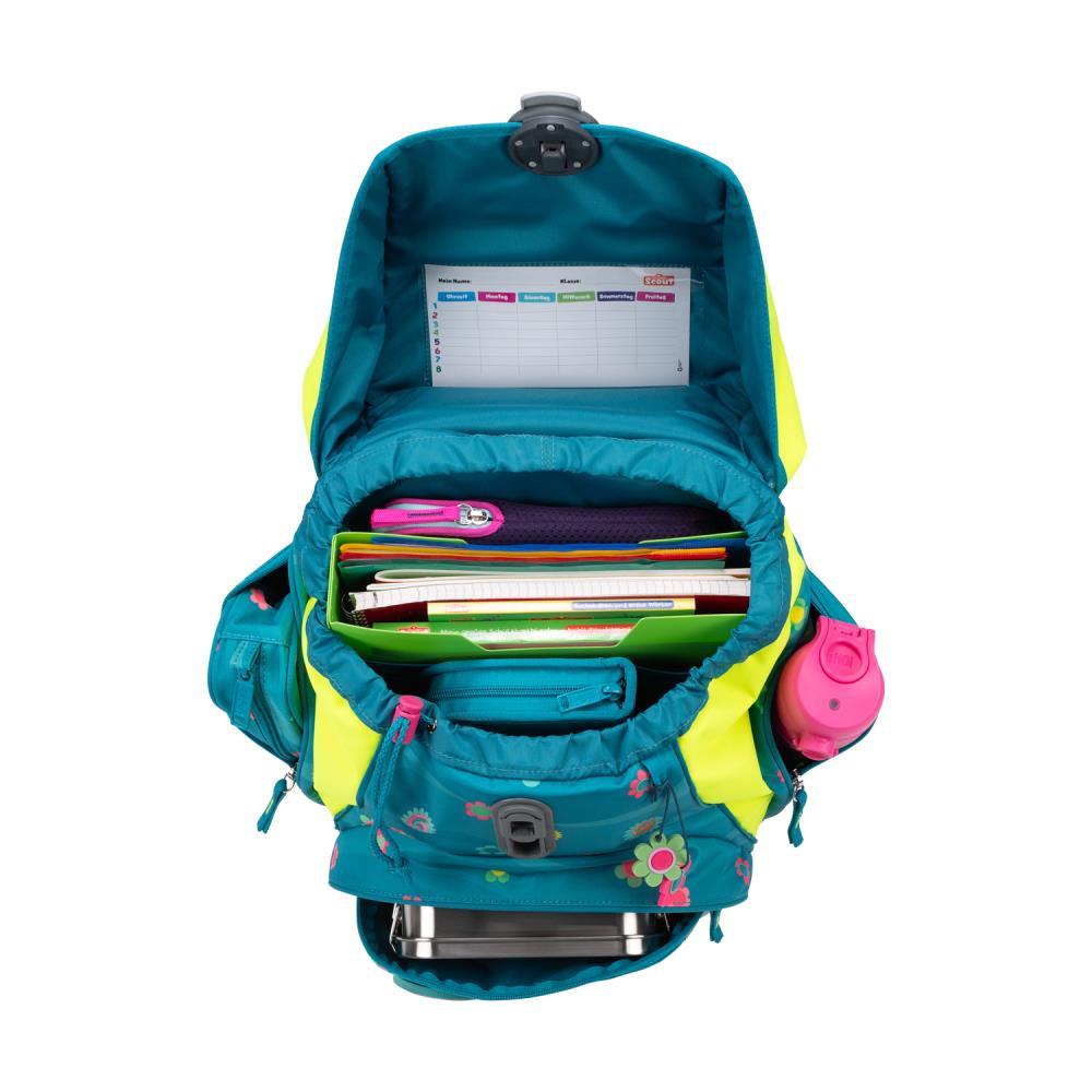 Scout Alpha DIN Little Flowers Schulrucksack Set 4tlg.