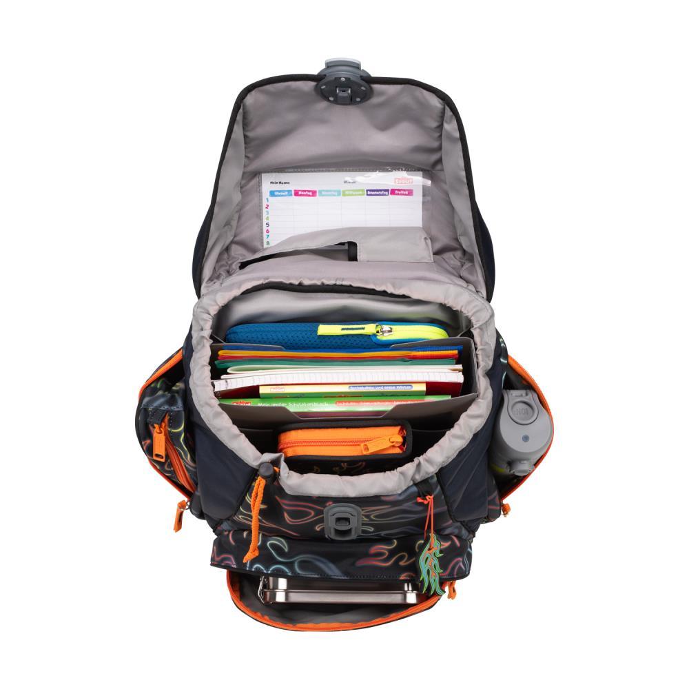 Scout Exklusiv Alpha Safety Light Flames Schulrucksack Set 5tlg.