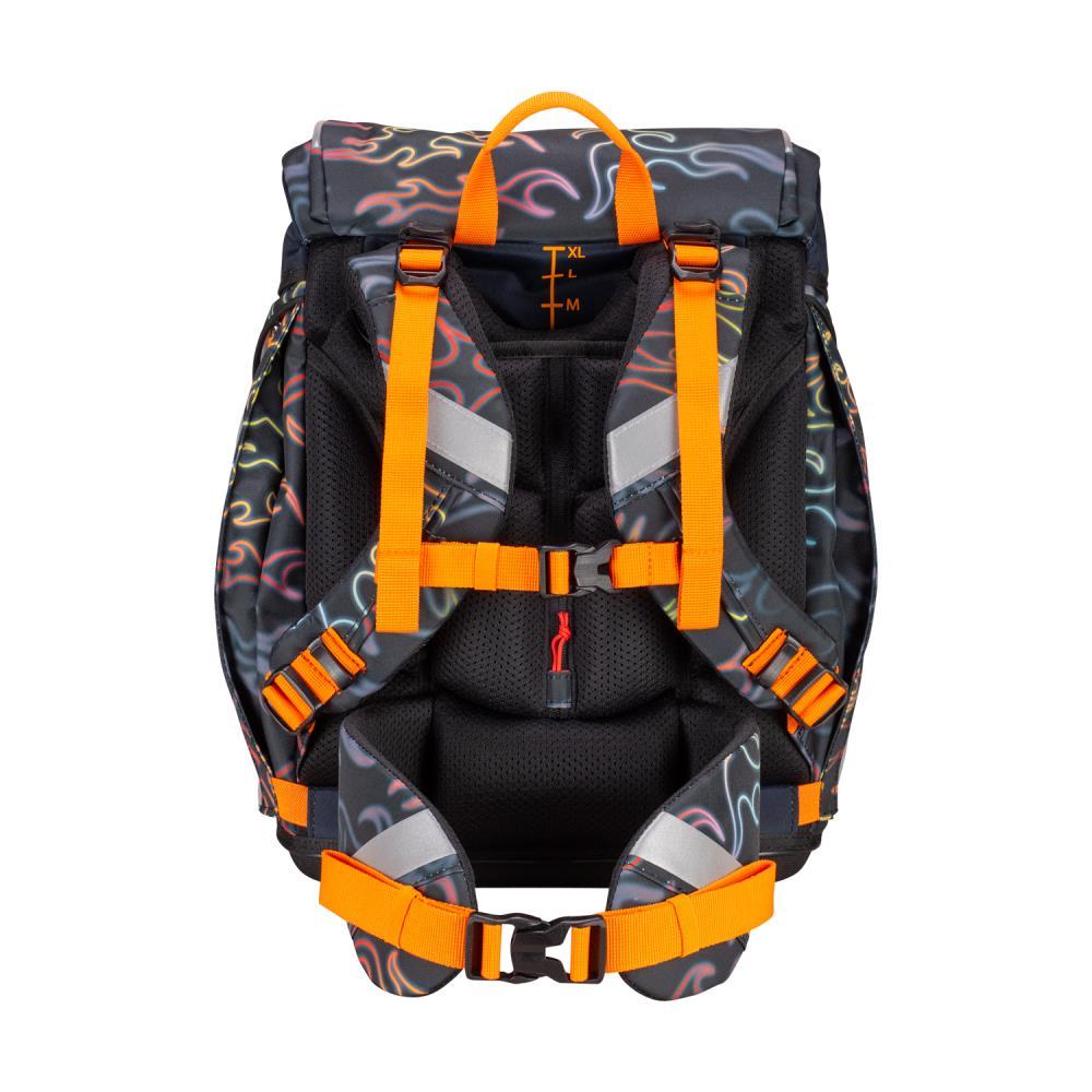 Scout Exklusiv Alpha Safety Light Flames Schulrucksack Set 5tlg.