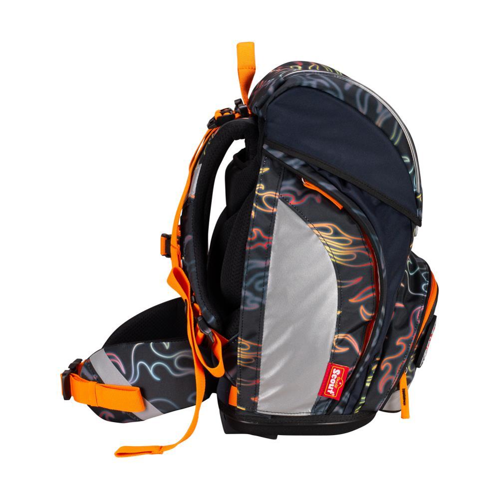 Scout Exklusiv Alpha Safety Light Flames Schulrucksack Set 5tlg.