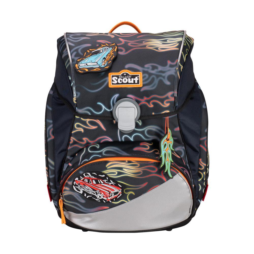 Scout Exklusiv Alpha Safety Light Flames Schulrucksack Set 5tlg.