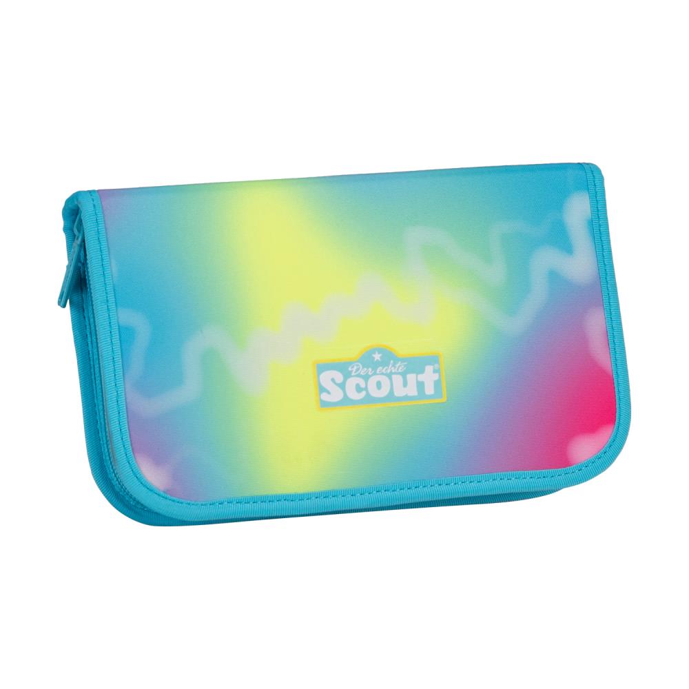 Scout Exklusiv Neo Safety Light Happy Rainbow Schulranzen Set 5tlg.