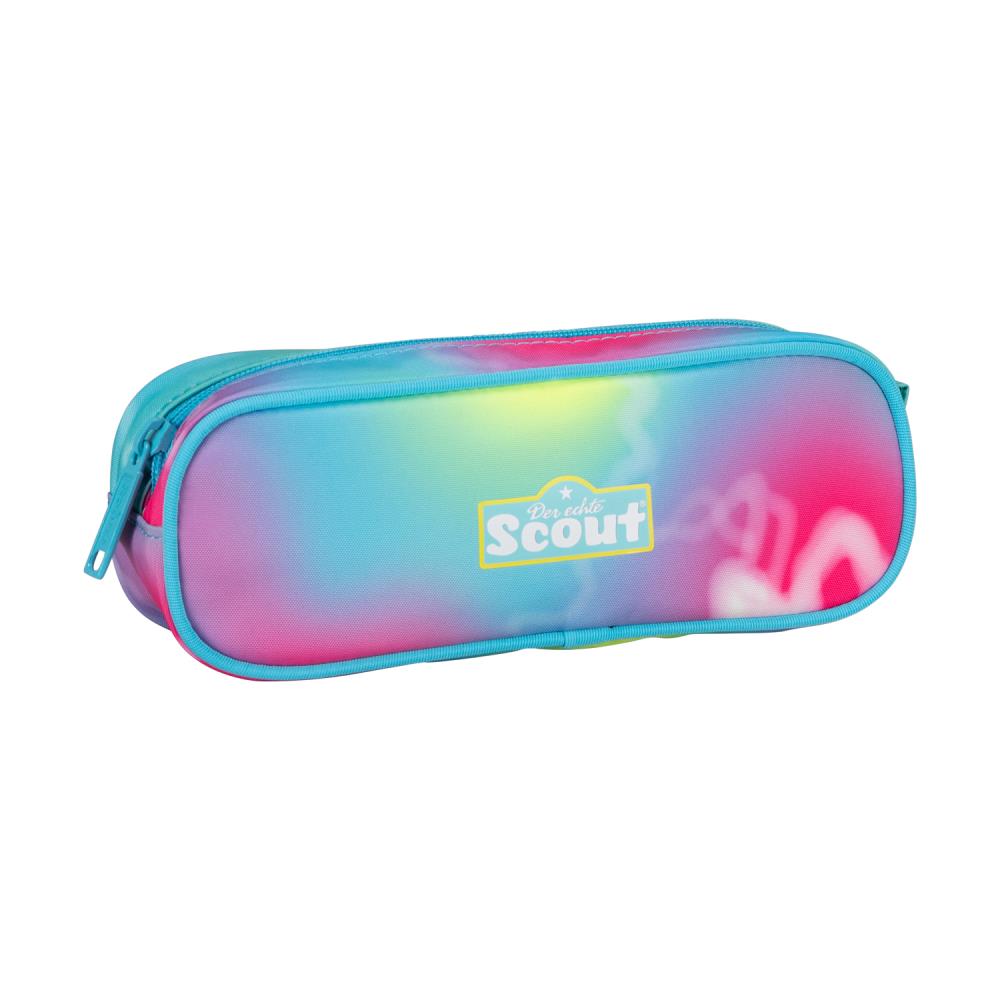 Scout Exklusiv Neo Safety Light Happy Rainbow Schulranzen Set 5tlg.