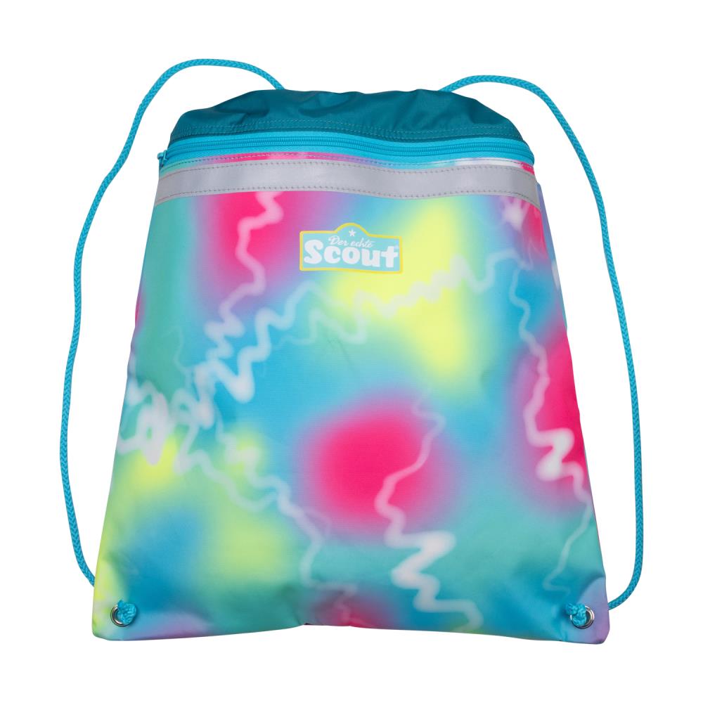 Scout Exklusiv Neo Safety Light Happy Rainbow Schulranzen Set 5tlg.