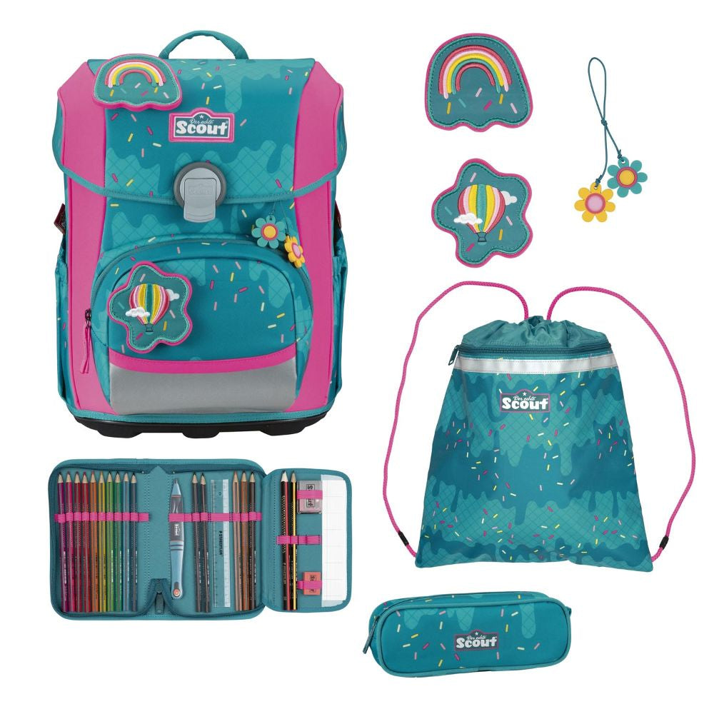 Scout Neo Happy Confetti Schulranzen Set 4tlg.