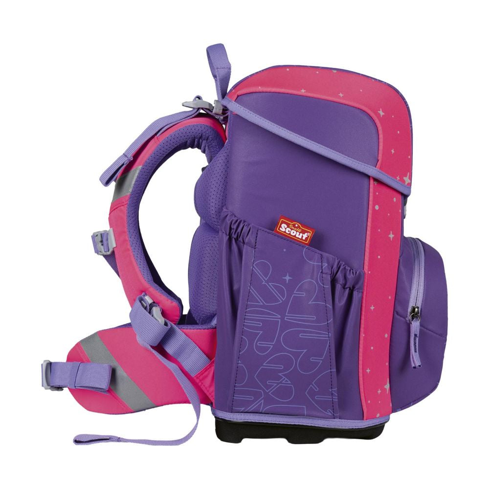 Scout Exklusiv Superflash Extreme Neo Heartbeat Schulranzen Set 4tlg.
