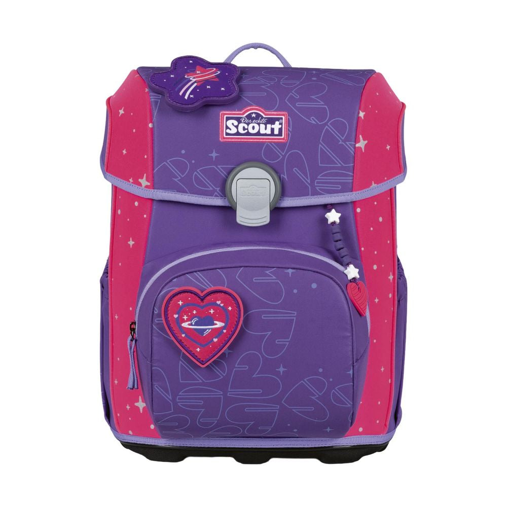 Scout Exklusiv Superflash Extreme Neo Heartbeat Schulranzen Set 4tlg.