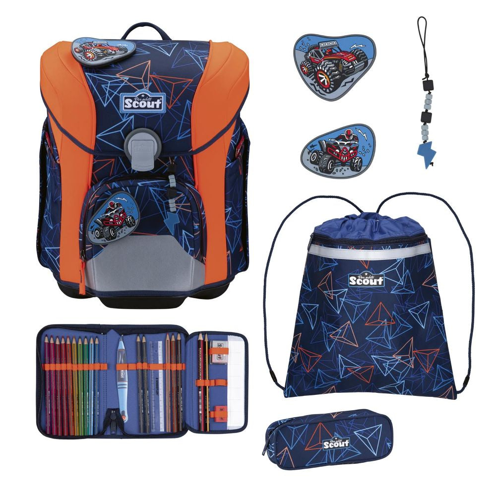 schulranzen fahrradtasche Scout Micro Offroad Schulranzen Set 4tlg