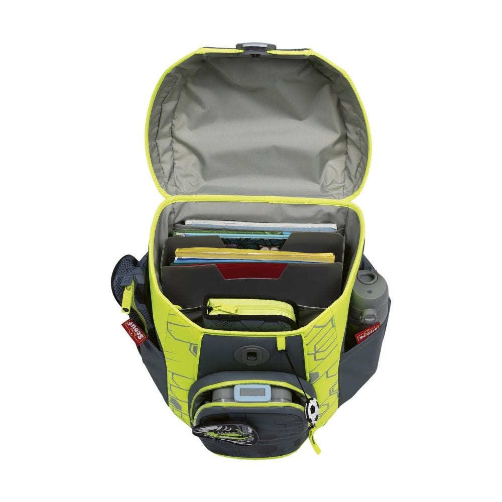 Scout Exklusive Superflash Extreme Micro Soccer Star Schulranzen Set 4tlg.