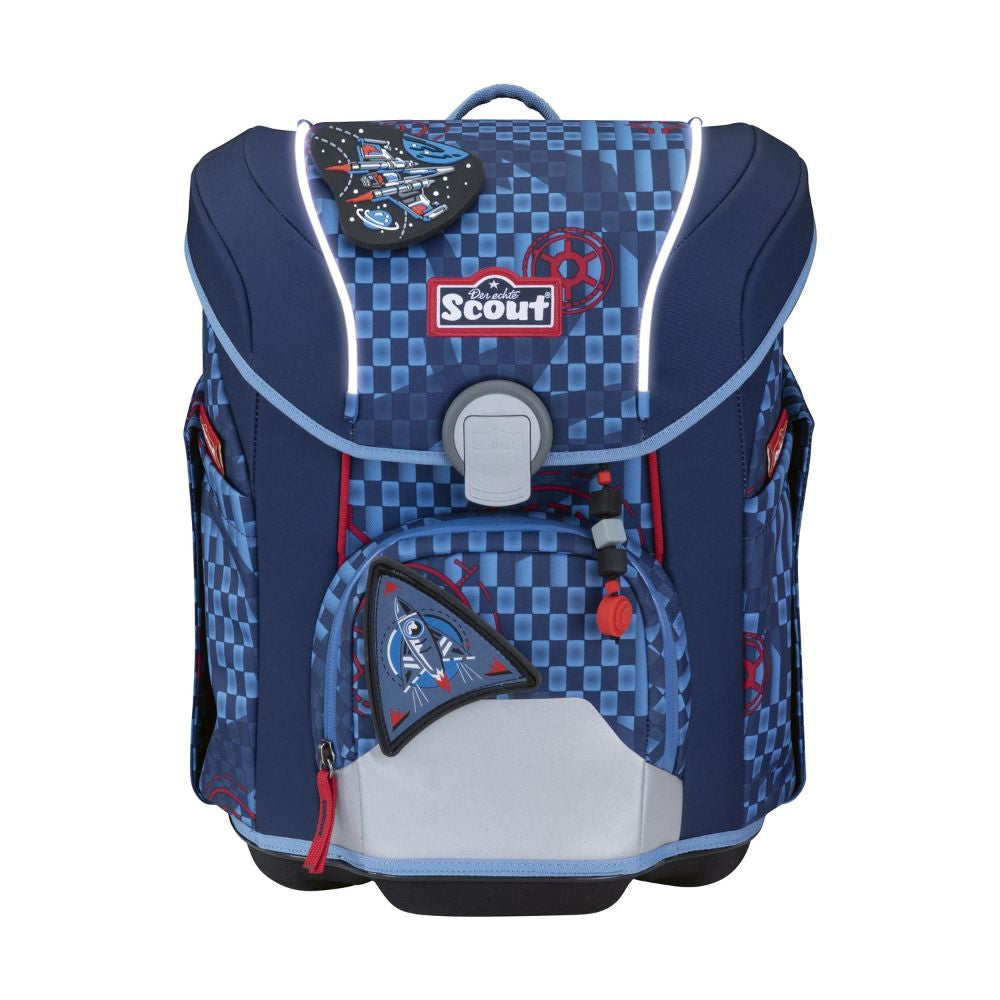 Scout Exlusiv Micro Safety Light Space Explorer Schulranzen Set 4tlg.