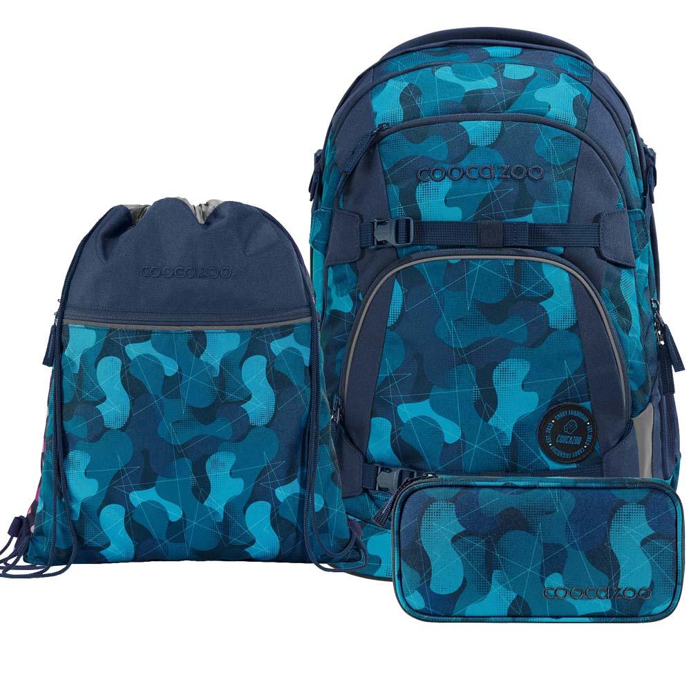 Coocazoo Mate Cloudy Camou Schulrucksack Set 3tlg.
