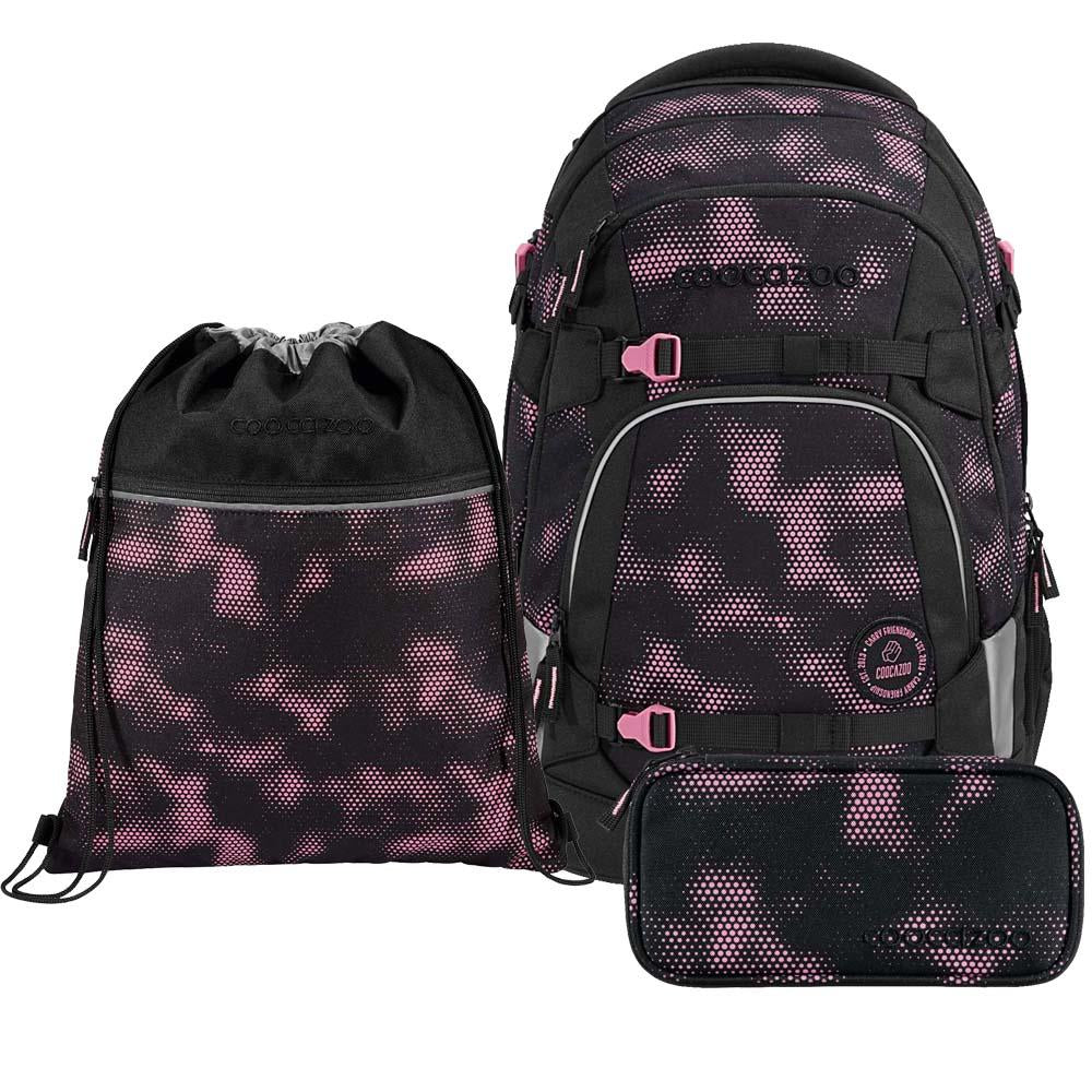 Coocazoo Mate Pink Illusion Schulrucksack Set 3tlg.