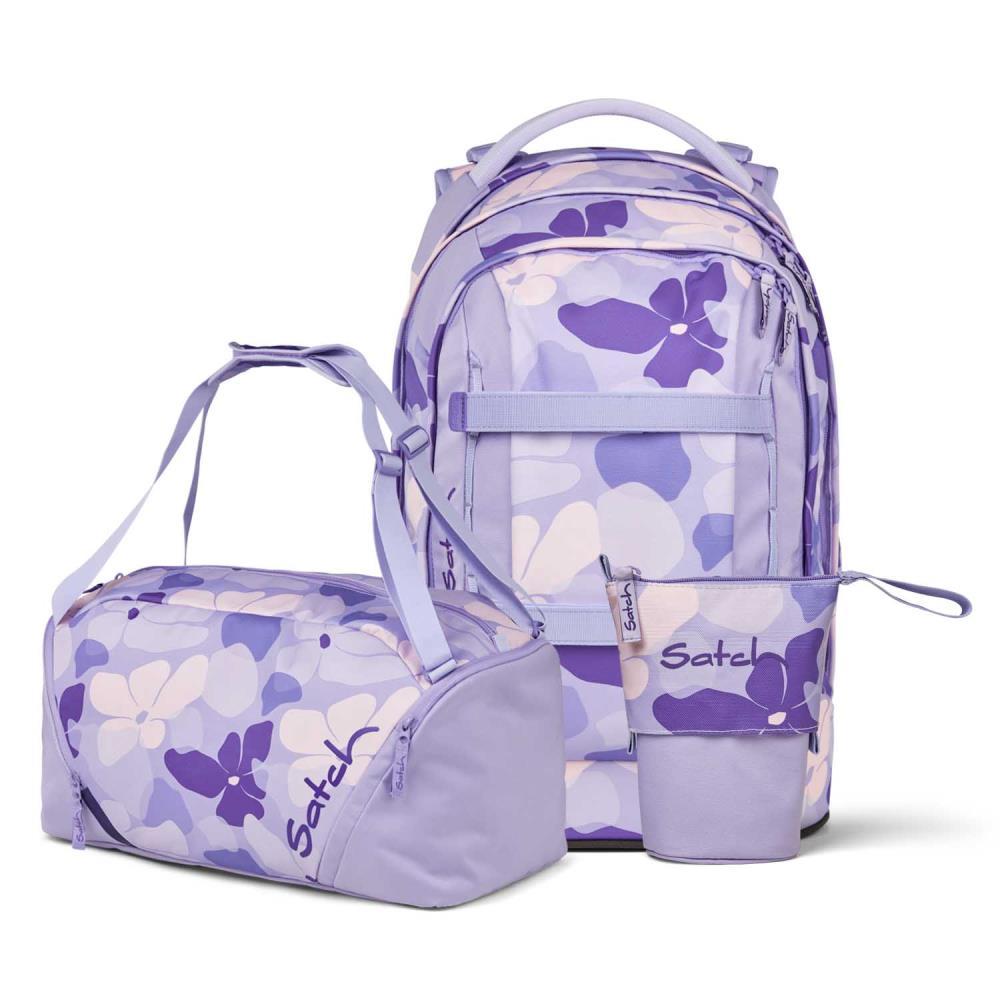 Satch Pack Lilac Blossom Pencil Slider Edition Schulrucksack Set 3tlg.