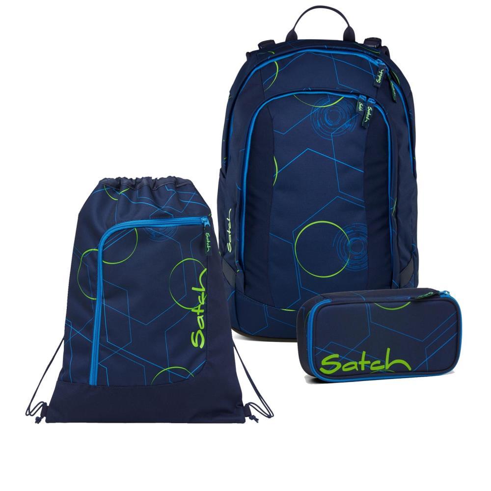 Satch Air Blue Tech Schulrucksack Set 3tlg.