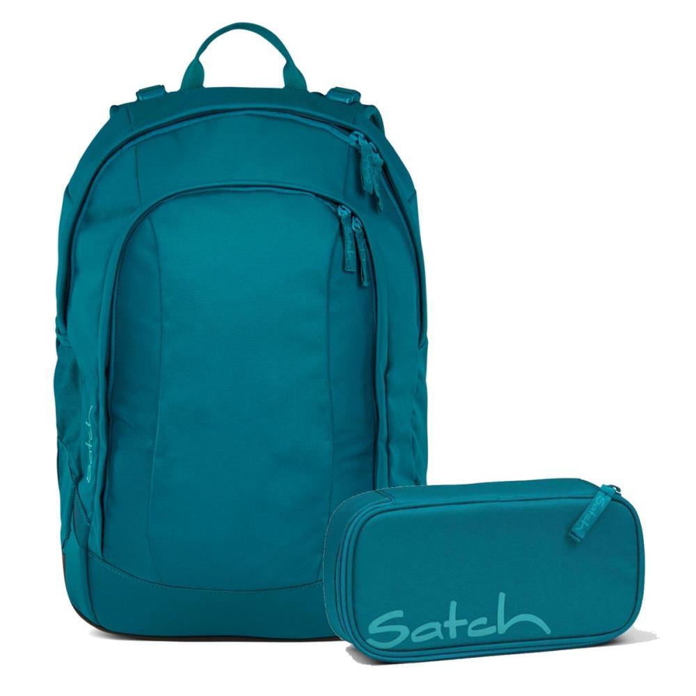 Satch Air Deep Petrol Schulrucksack Set 2tlg.