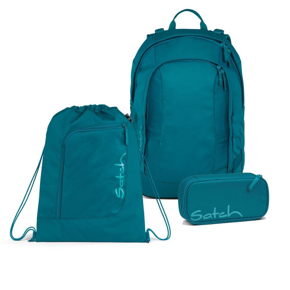 Satch Air Deep Petrol Schulrucksack Set 3tlg.