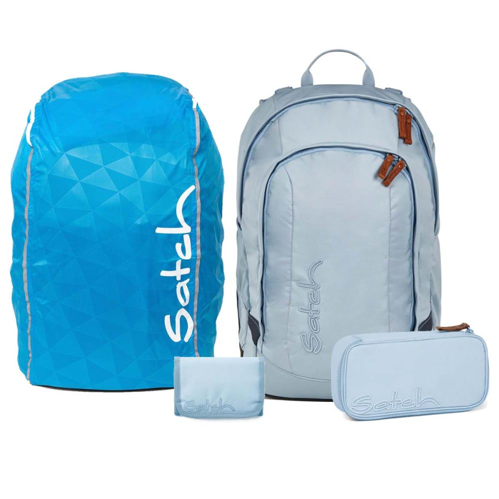 Satch Air Nordic Ice Blue Skandi Streetwalk Edition Schulrucksack Set 4tlg.