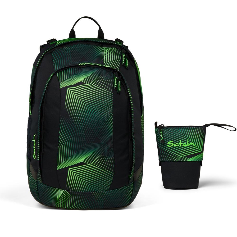 Satch Air Seismic Green Schulrucksack Set 2tlg.