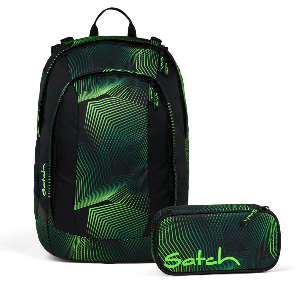 Satch Air Seismic Green Schulrucksack Set 2tlg.