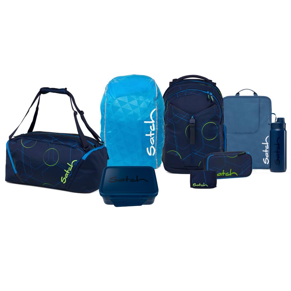 Satch Match Blue Tech Kollektor Edition Schulrucksack Set 8tlg.