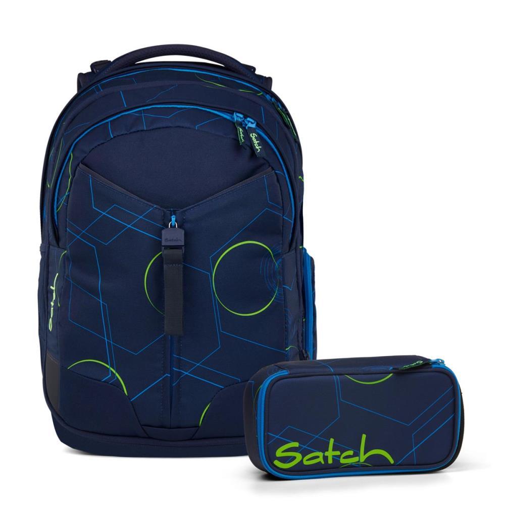 Satch Match Blue Tech Schulrucksack Set 2tlg.