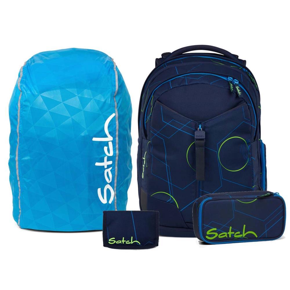 Satch Match Blue Tech Streetwalk Edition Schulrucksack Set 4tlg.