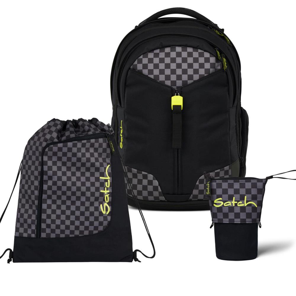 Satch Match Dark Skate Pencil Slider Light Edition Schulrucksack Set 3tlg.