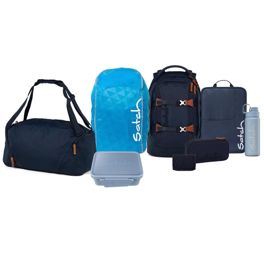 Satch Pack Nordic Blue Skandi Kollektor Edition Schulrucksack Set 8tlg.