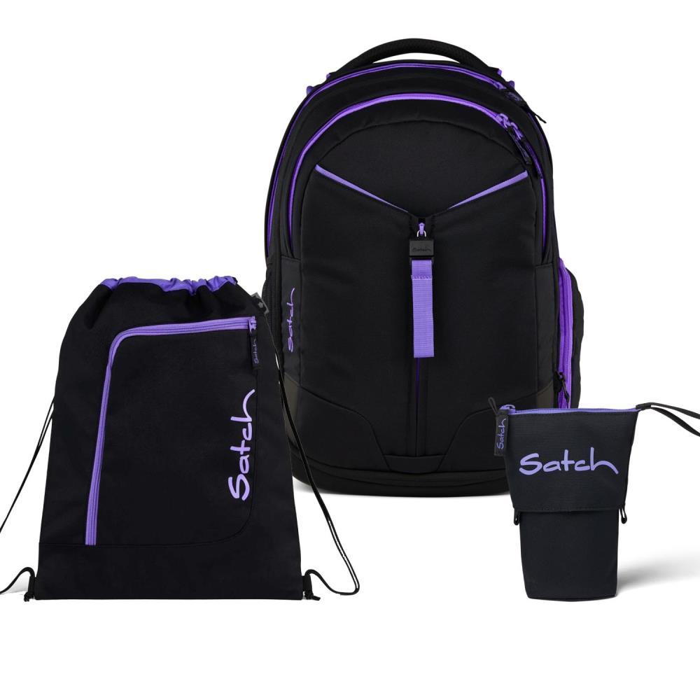 Satch Match Purple Phantom Pencil Slider Light Edition Schulrucksack Set 3tlg.